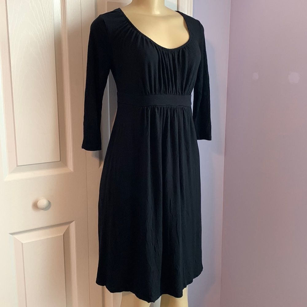 Old Navy Maternity Gathered-Front 3/4 Sleeve Midi Dress